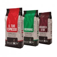 Kafijas pupiņu komplekts Il Tuo Espresso + Morning + Arabica D’OR 3kg